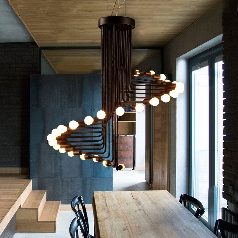 LED Spiral Staircase Chandelier Lamp - Sage Design Group - Annette Sage, CEO