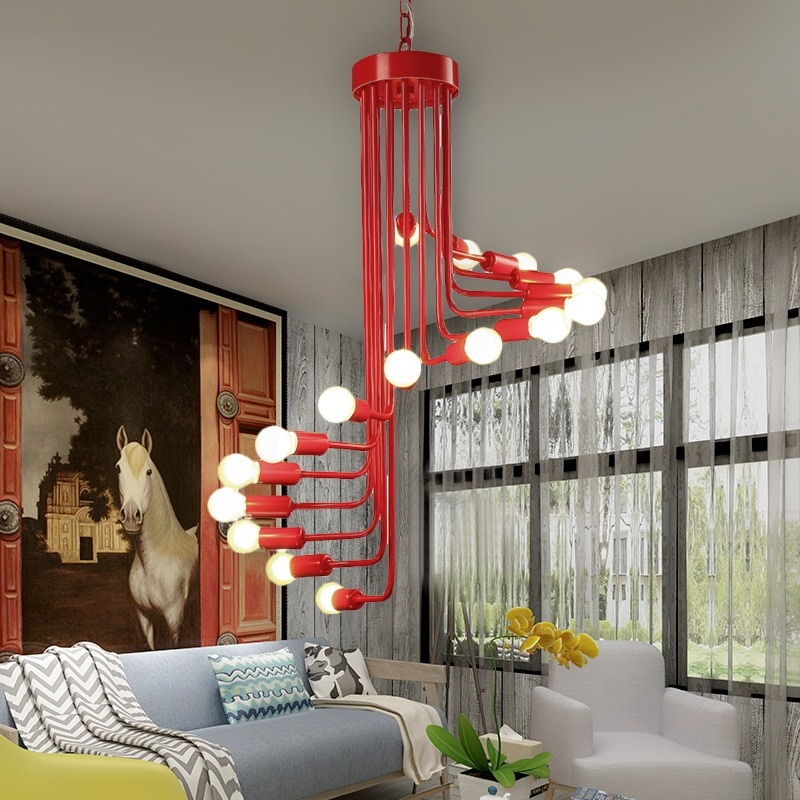 LED Spiral Staircase Chandelier Lamp - Sage Design Group - Annette Sage, CEO