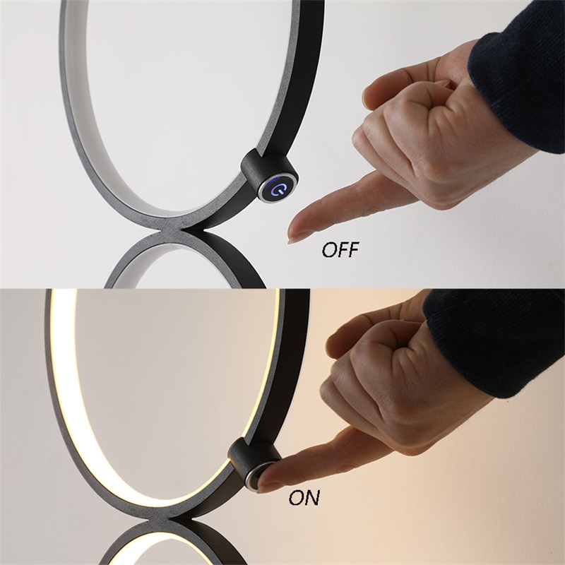 Contemporary Metal Rings LED Floor Lamp - Image 6