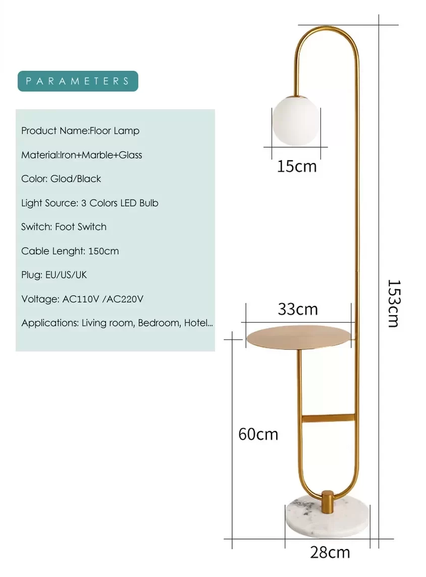 Modern Style Floor Lamp with Round Table - Sage Design Group - Annette Sage, CEO