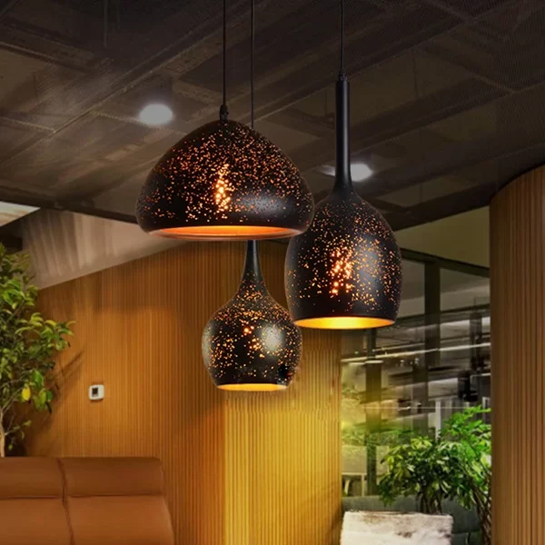 Nordic Wrought Iron Porous Etched Loft Style Pendant Lamp - DREAMSPACE™ - Annette C. Sage, CEO Nordic Wrought Iron Porous Etched Loft Style Pendant Lamp - Sage Design Group - Annette Sage, CEO