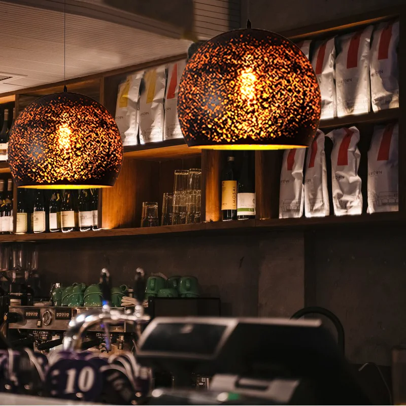 Nordic Wrought Iron Porous Etched Loft Style Pendant Lamp - DREAMSPACE™ - Annette C. Sage, CEO Nordic Wrought Iron Porous Etched Loft Style Pendant Lamp - Sage Design Group - Annette Sage, CEO