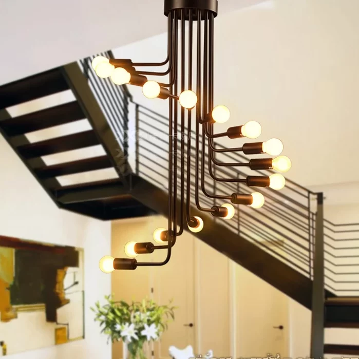 LED Spiral Staircase Chandelier Lamp - Sage Design Group - Annette Sage, CEO