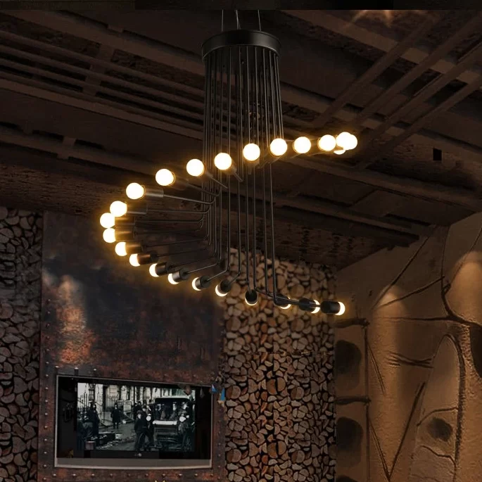 LED Spiral Staircase Chandelier Lamp - Sage Design Group - Annette Sage, CEO
